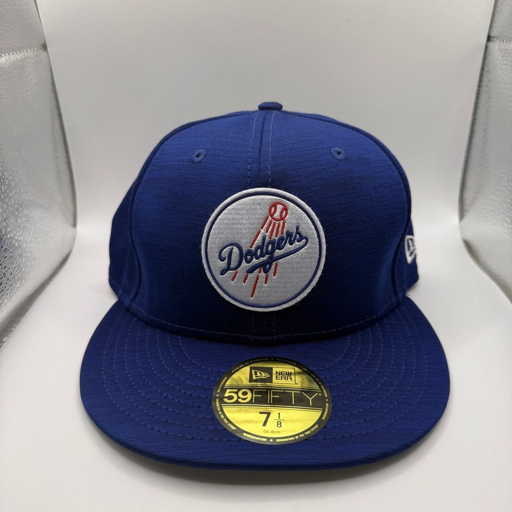 New Era 59FIFTY Los Angeles Dodgers Fitted Hat 7 1/8 Blue MLB Club 23 Cap